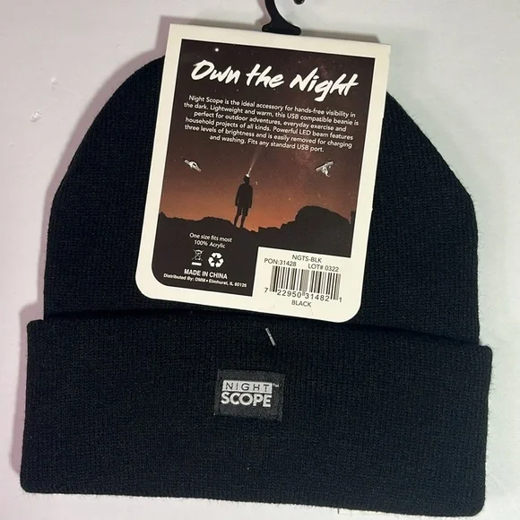 NWT Night Scope Rechargeable LED Beanie - Picture 2 of 6
